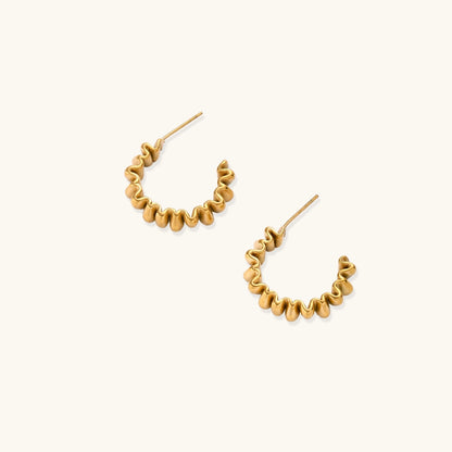 14K Gold Twisted Rope Hoop Earrings – Spiral Gold Hoops