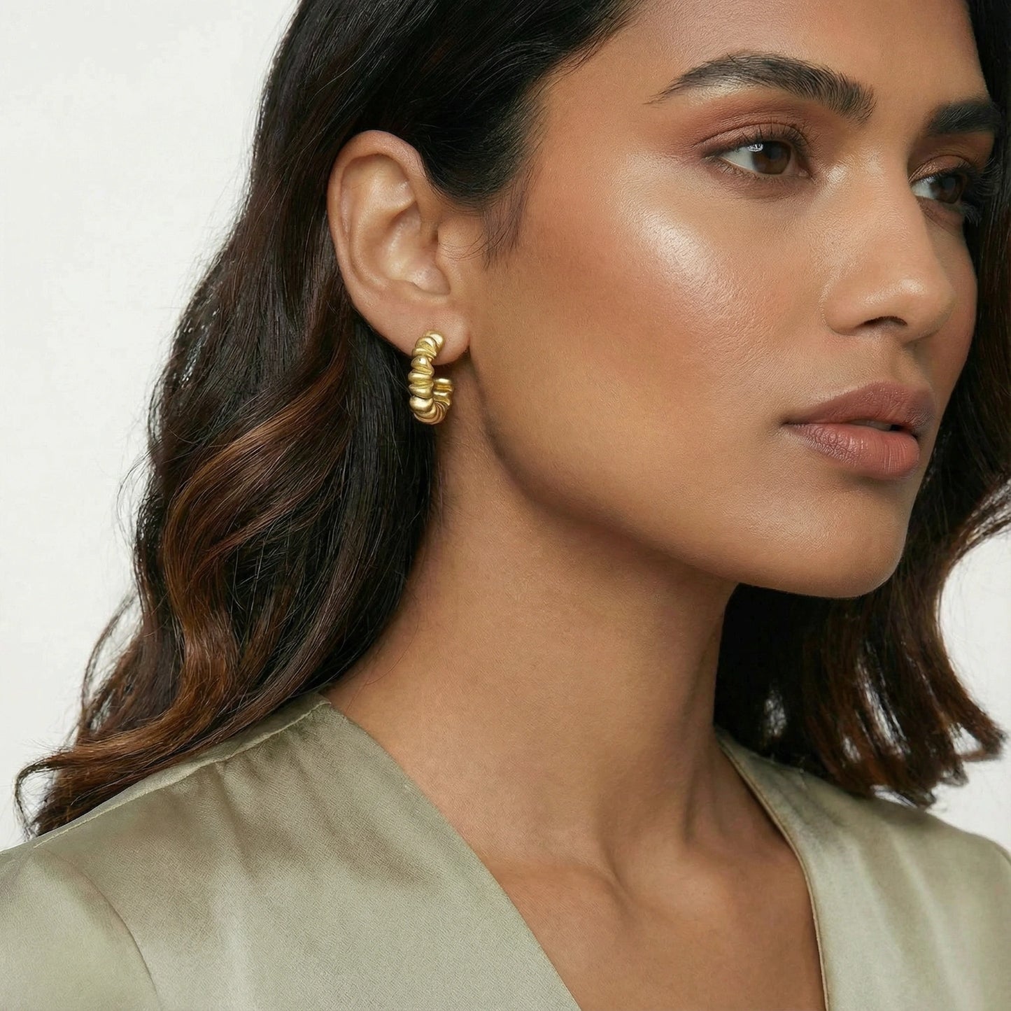 14K Gold Twisted Rope Hoop Earrings – Spiral Gold Hoops