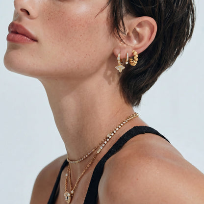 14K Gold Twisted Rope Hoop Earrings – Spiral Gold Hoops